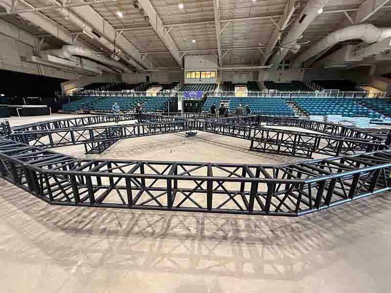 black curved truss 