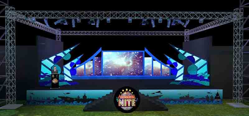 outdoor wedding stage truss