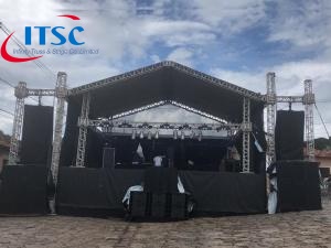 stage truss roof system
