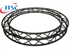black circular truss equipment