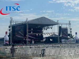 عوارض سقف من الألومنيوم بقياس 12×10 متر لحفلات موسيقية