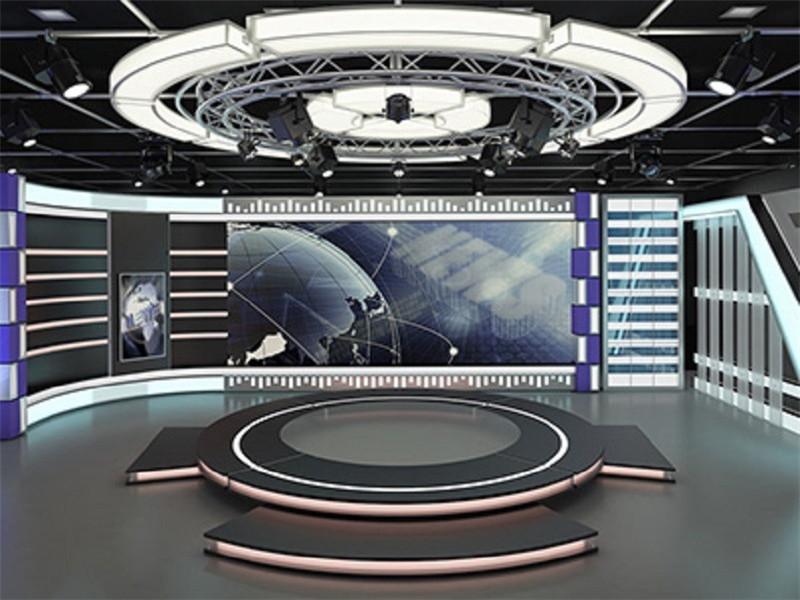 نظام تروس دائري من الألومنيوم ثلاثي الأبعاد في استوديو التلفزيون المرئي ثلاثي الأبعاد